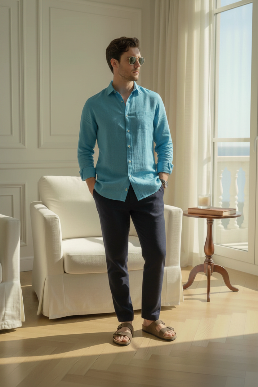 change the shirt coloour in ocean blue 
