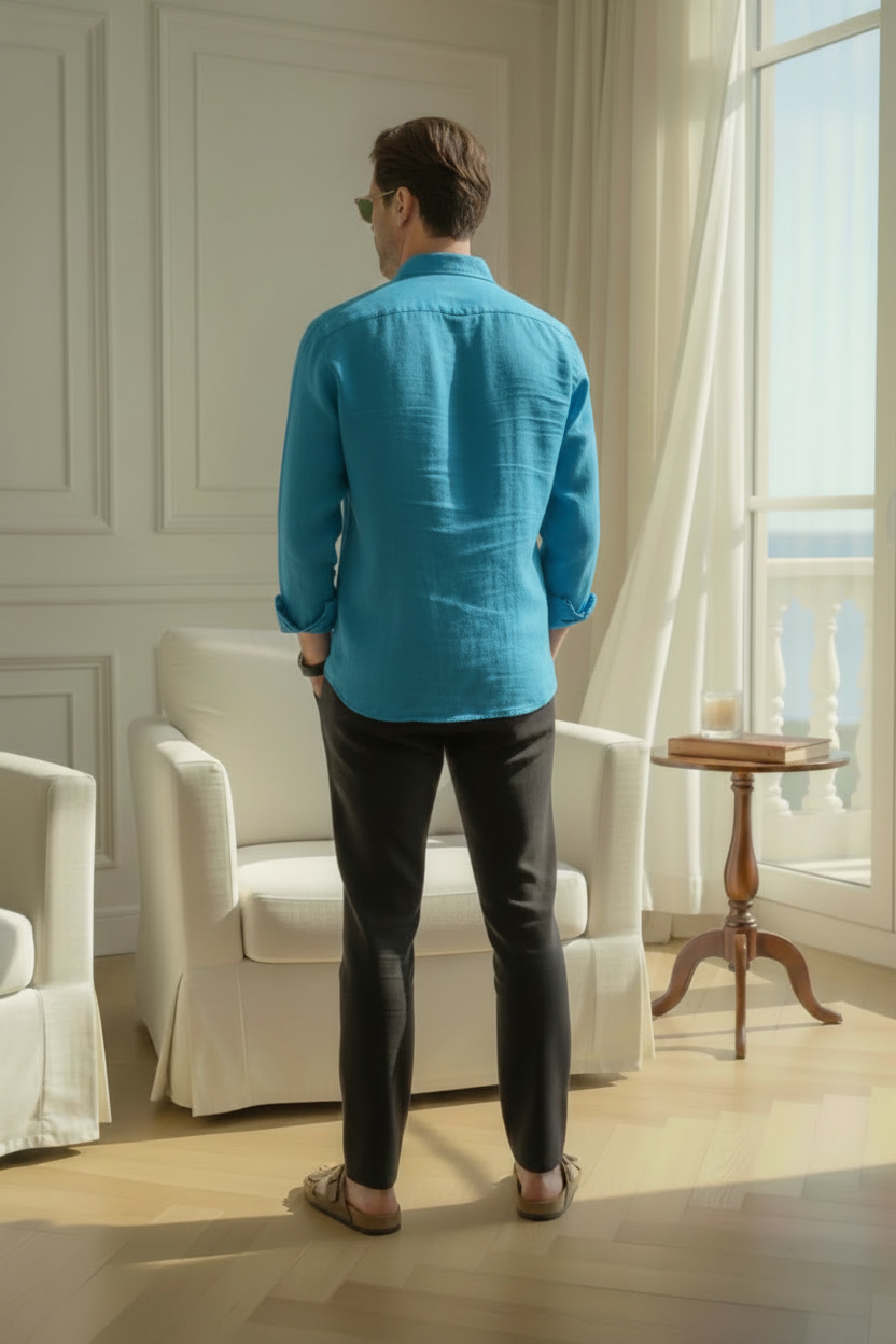 change the shirt colour in ocean blue 
