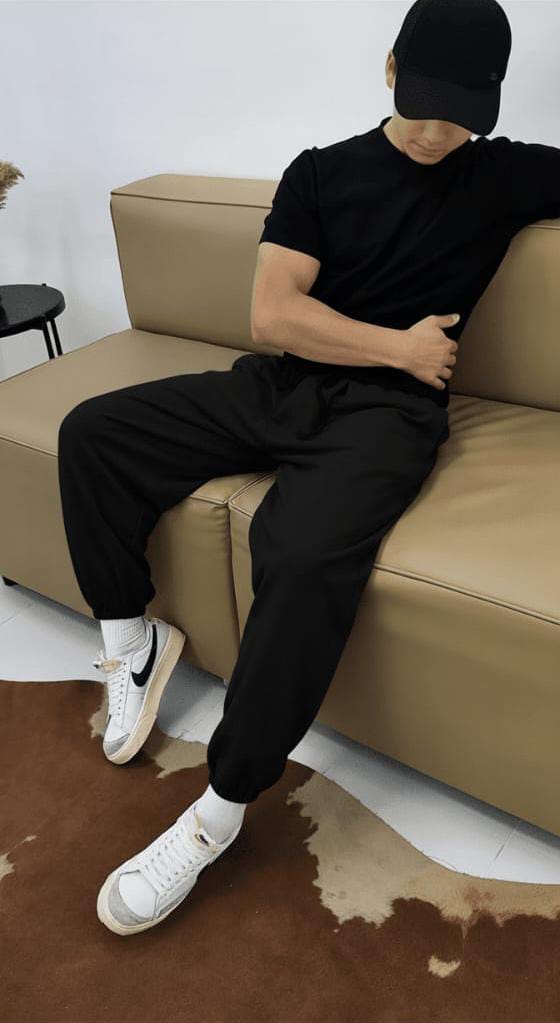 Black Oversize Joggers