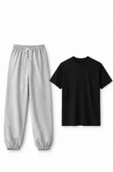 Oversize Combo Set - Grey and Black