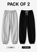 Pack Of Two Black & Grey Oversize Jogger Trousers