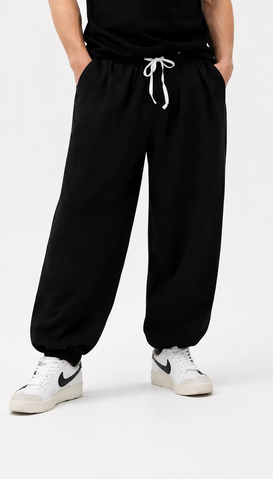 Pack Of Two Black & Grey Oversize Jogger Trousers
