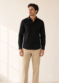 Black Shirt & Beige Pant Set