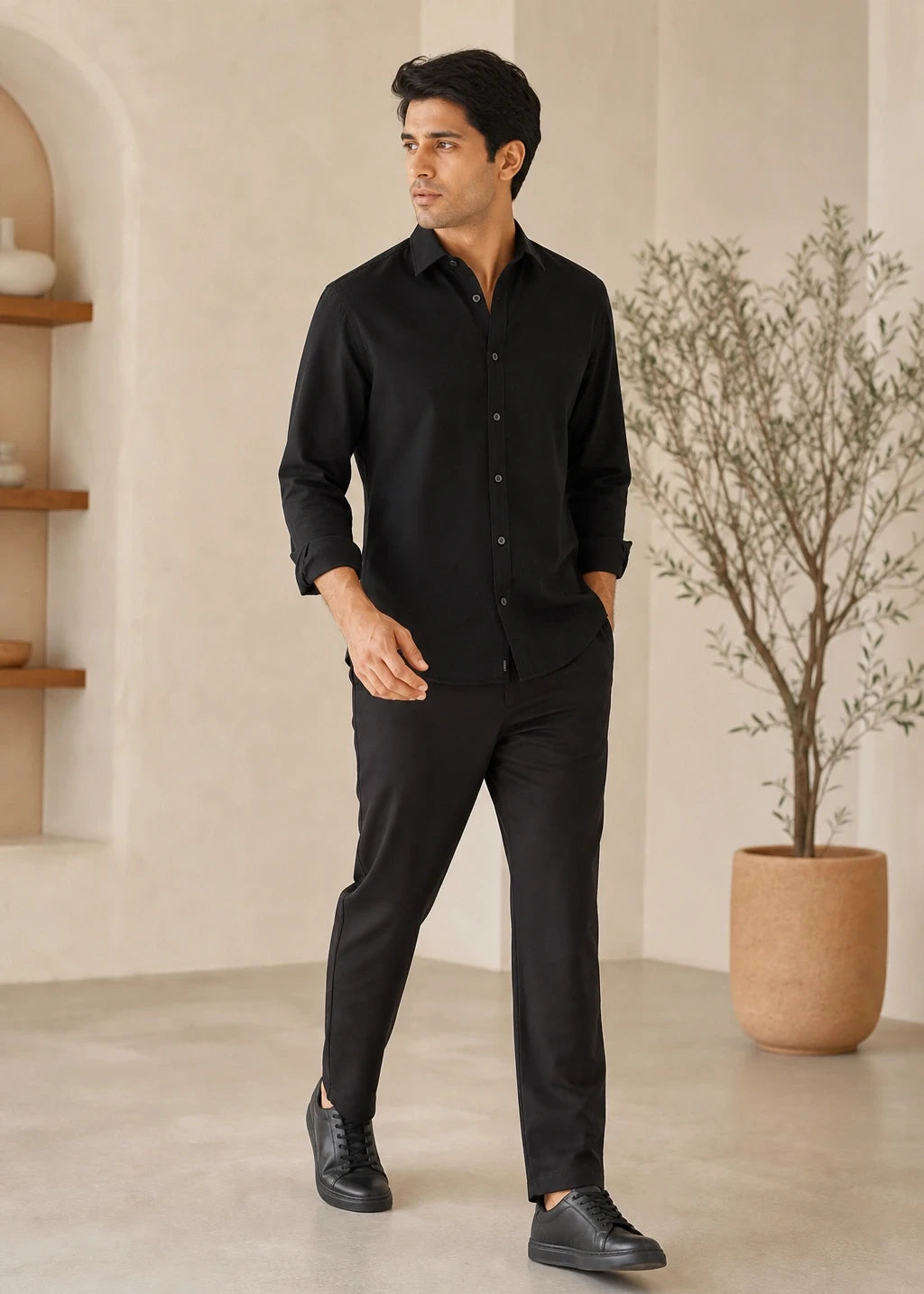 Black Shirt & Black Pant Set