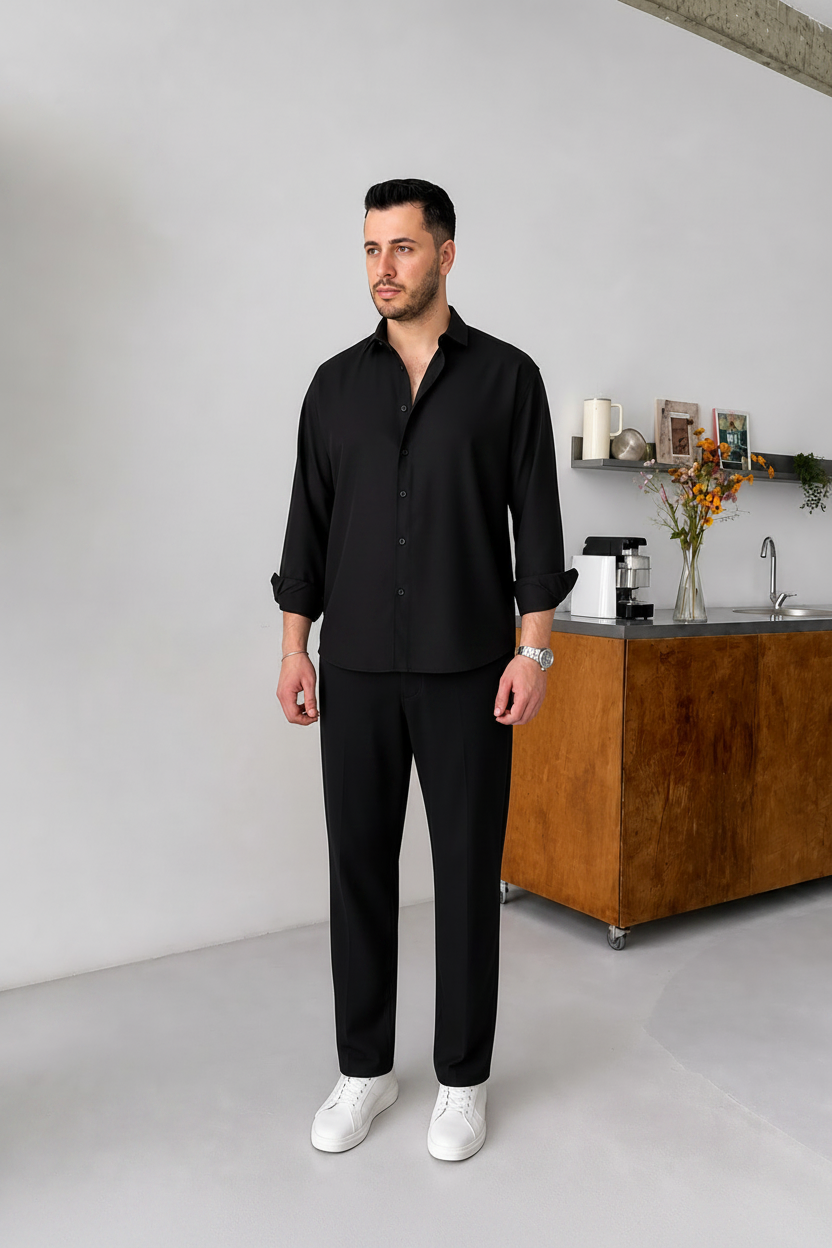 Black Shirt & Black Pant Set